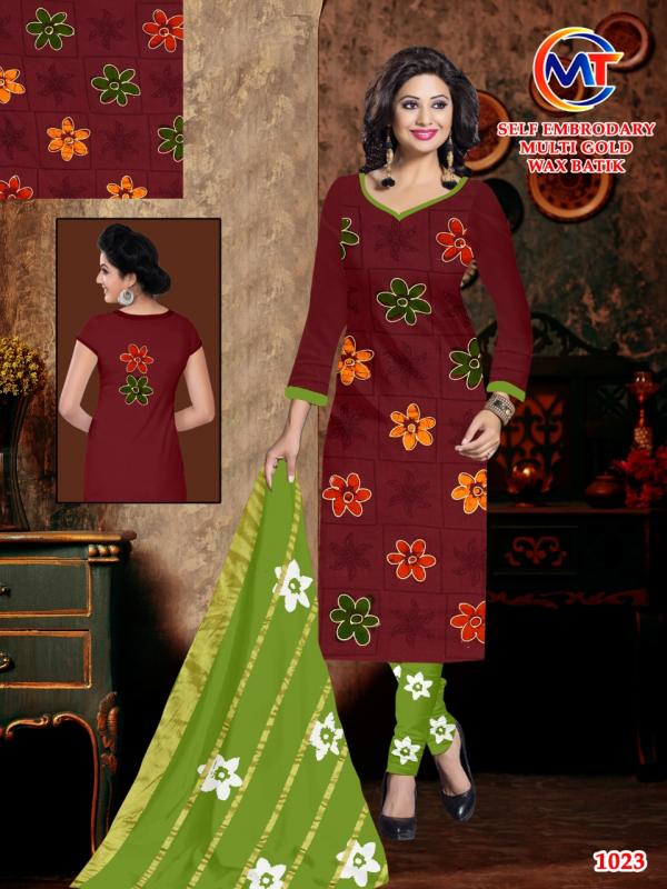 MT Wax Batik Work Vol-1 Cotton Designer Dress Material